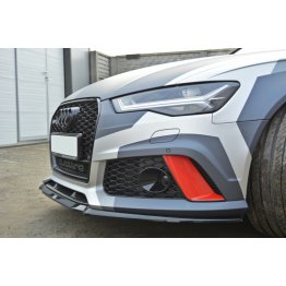 Накладка сплиттер на передний бампер на Audi RS6 C7